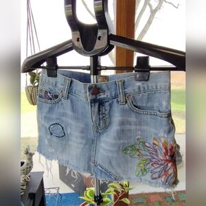Vintage Abercrombie And Fitch Womans Size 00 Mini Jean Shirt